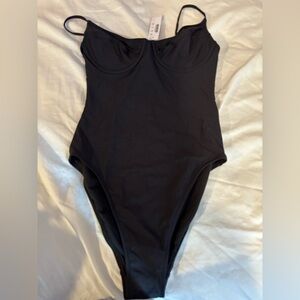 Black One-Piece Swimsuit